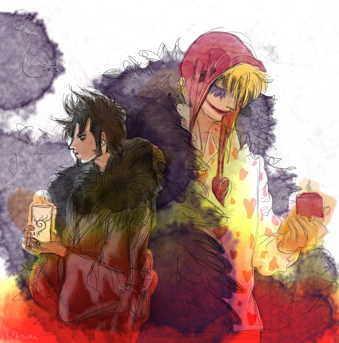 Majora Child Of Fiery Seas Done Waiting Mansherry Is Finally Taking The Initiative And Kissing Leo This Fanart Is For Opkisstober Day 29 Clumsy Optober21 Day 29