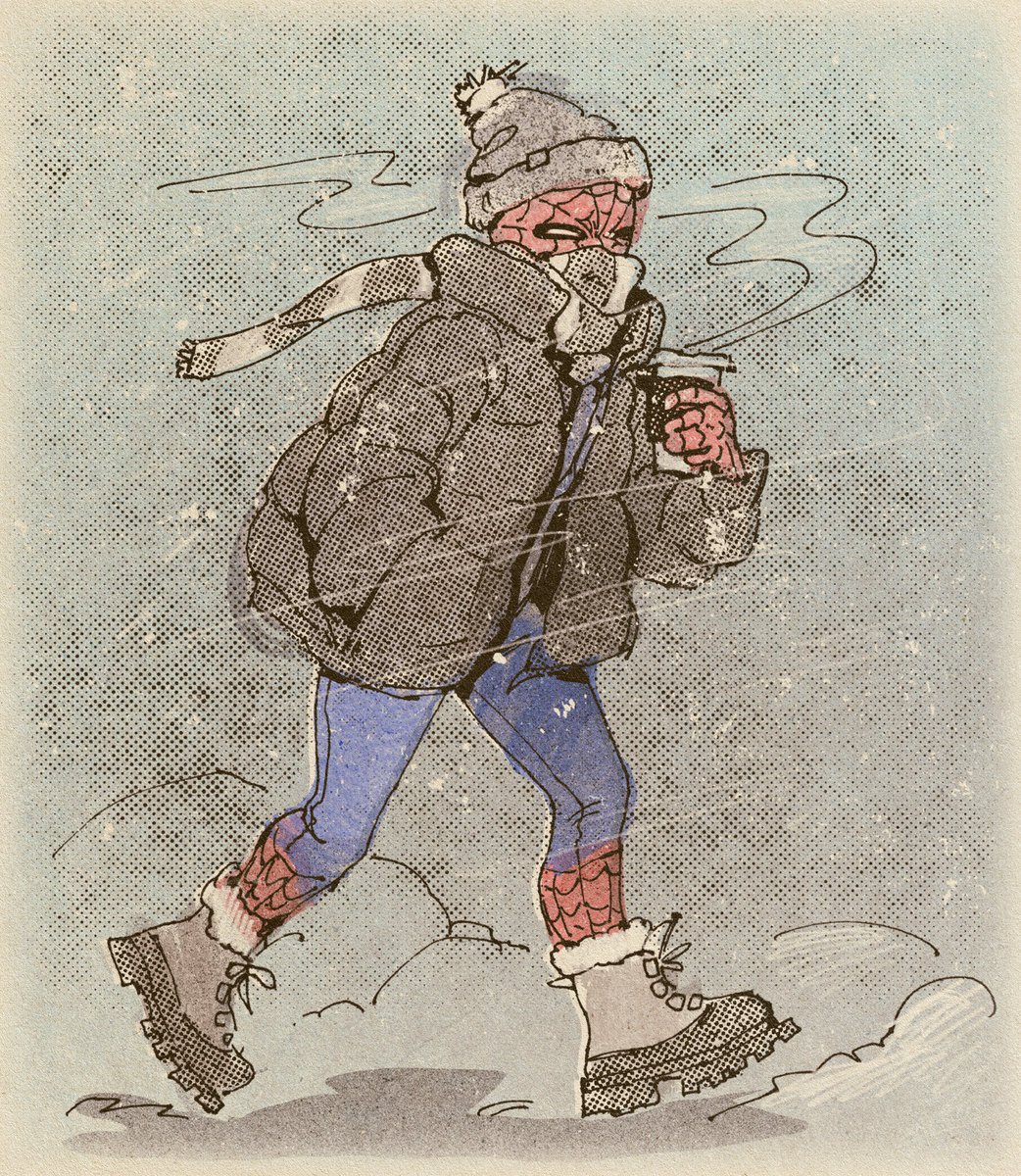 even spiderman gets cold sometimes...