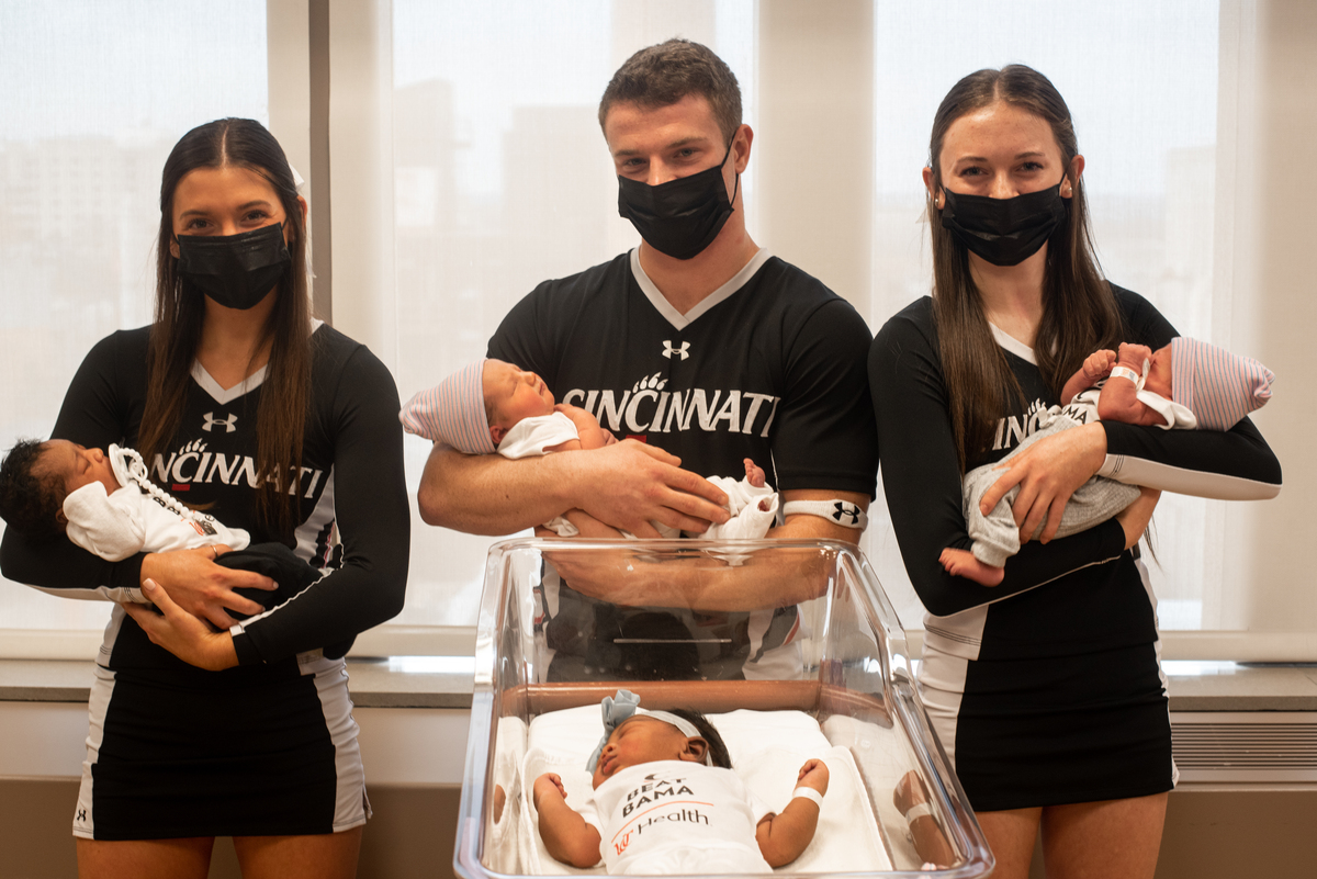 You do your best, boys, and we'll do the rest! Our Baby Bearcats are ready to cheer on <a href="/GoBearcatsFB/">Cincinnati Football</a> in the <a href="/CottonBowlGame/">Goodyear Cotton Bowl Classic</a>. 😍