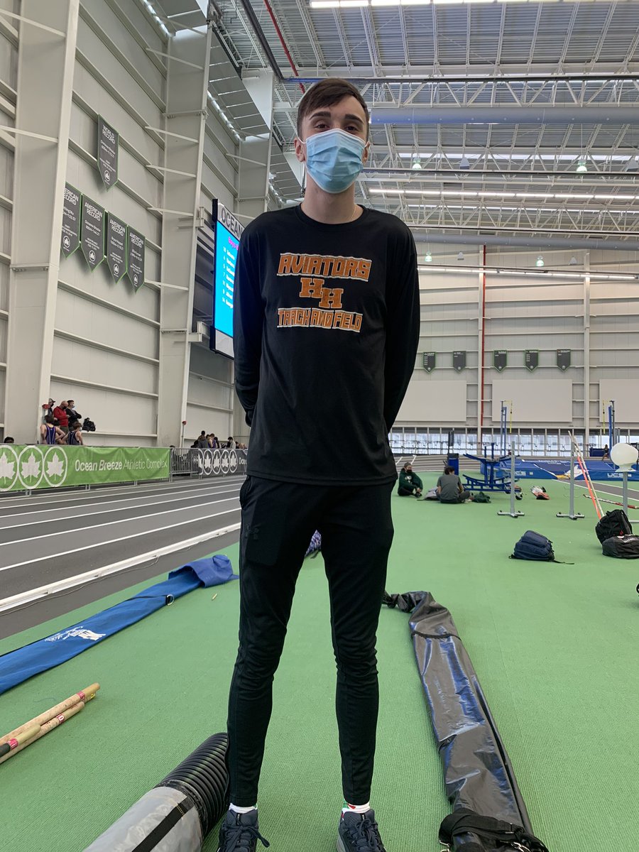 Congratulations to Senior Evan Morrow for breaking two school indoor records yesterday at the Coach Glynn Holiday Meet. <a href="/NYCParks/">NYC Parks</a> ocean breeze. He broke his own 3200m record and a 22 year old record in the 1000m!