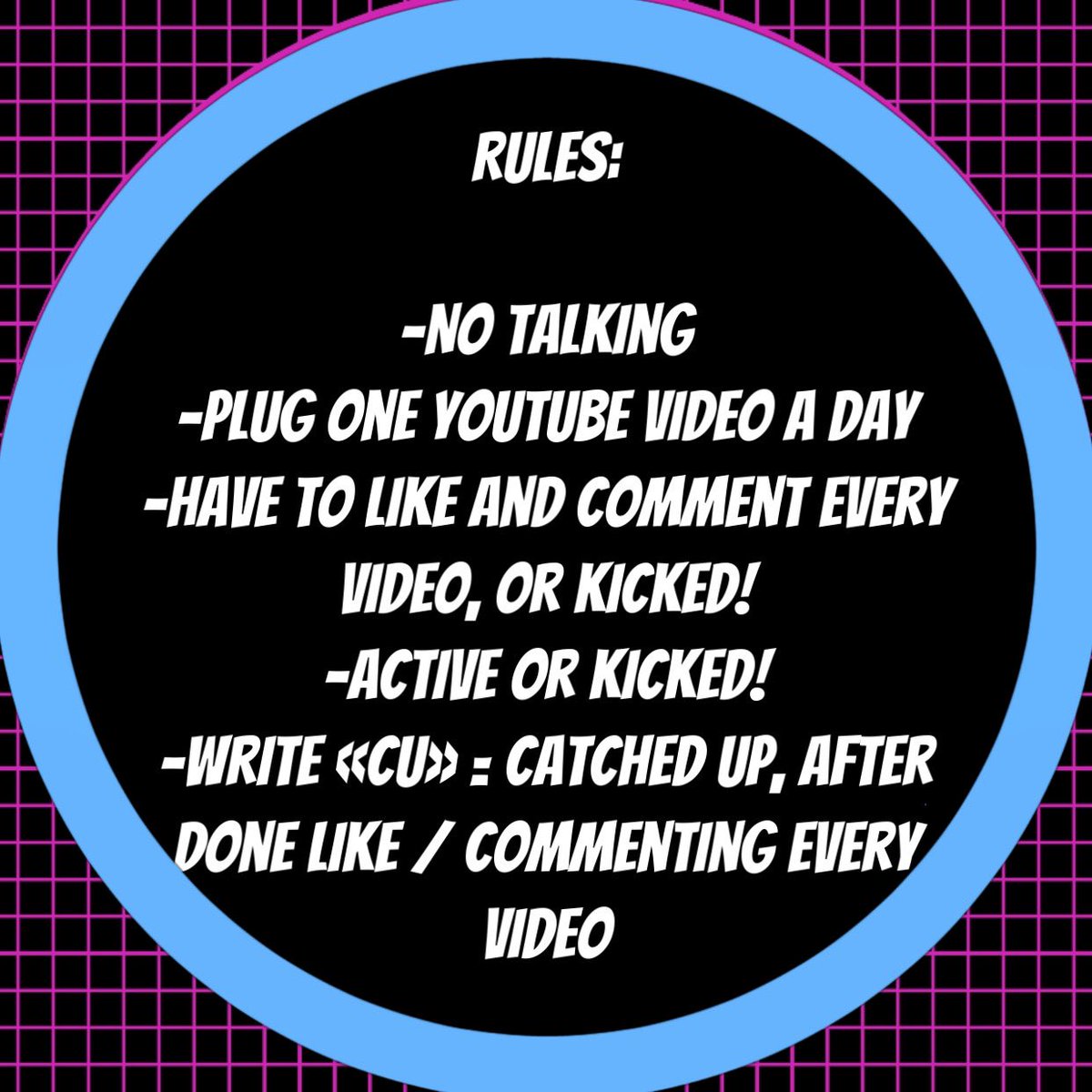 TheRealSLN's tweet image. REFILL TO MY YOUTUBE CHAT⭐️

HOW TO GET IN:
⭐️FOLLOW ME
⭐️LIKE AND RETWEET 
⭐️COMMENT DONE

RULES:
⭐️HAVE TO LIKE AND COMMENT EVERY VIDEO THAT PEOPLE PLUG!
⭐️1 VIDEO PER DAY! (NUMBER PLUG)
⭐️SAY «CU» WHEN DONE LIKE / COMMENTING VIDEOS! (MUST DO BEFORE PLUG OWN)