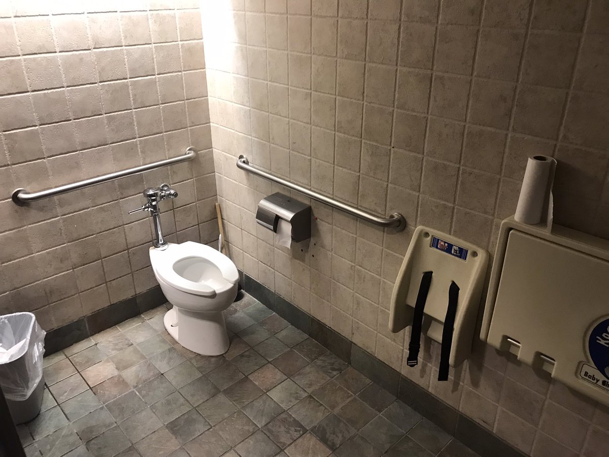 Men’s bathroom <a href="/sammoontrading/">Sam Moon</a> in Dallas. +2 for the single stall and single urinal. Can tell they really value privacy. +1 for the baby diaper changer. -2 for no signs reminding patrons to wash their hands. Overall 2.5/5. Sam Moon is an Interesting store.