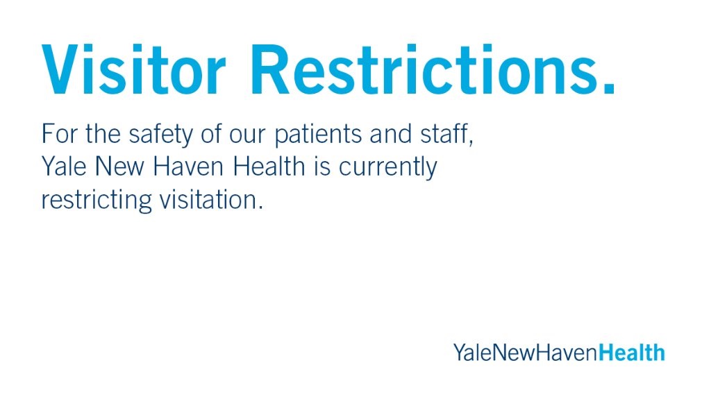 Due to the concern regarding increasing community spread of COVID-19, <a href="/ynhhealth/">Yale New Haven Health</a> has announced extremely limited visitor access to patients at the hospital and its outpatient facilities. For more information, visit ynh.care/6014JNrSq.