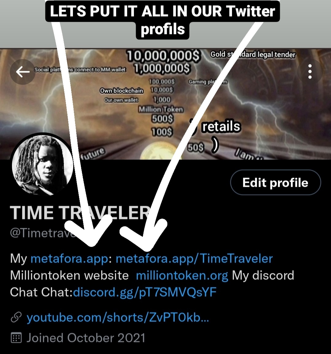 Timetraveler_v's tweet photo. Lets promote https://t.co/GR32qb2Oj2 guys on Twitter by putting in in our Twitter Profiles 
@techleadhd https://t.co/6qDLQDAtVG