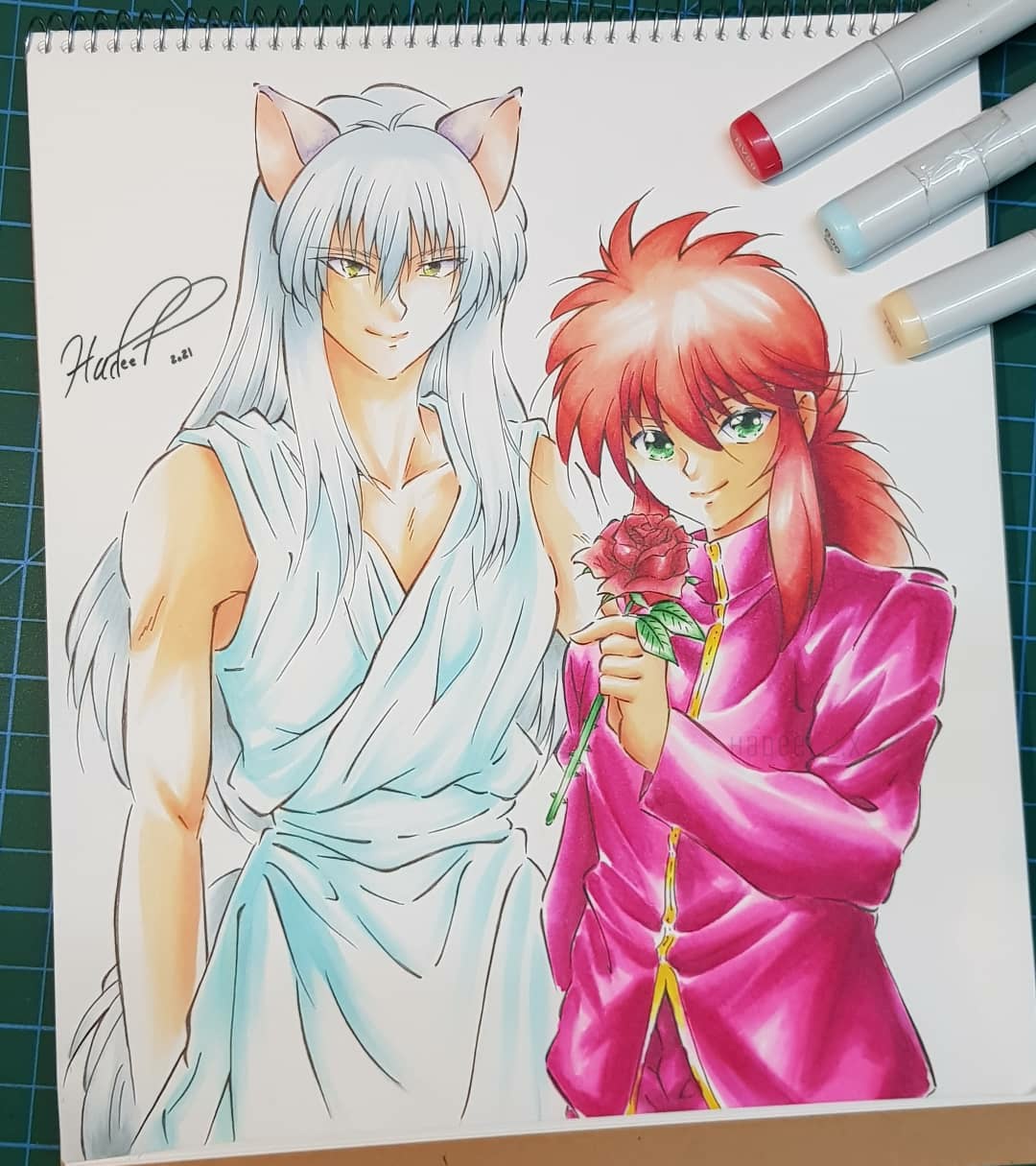 Kurama - Yu Yu Hakusho-  妖狐, アニメーション, イラスト