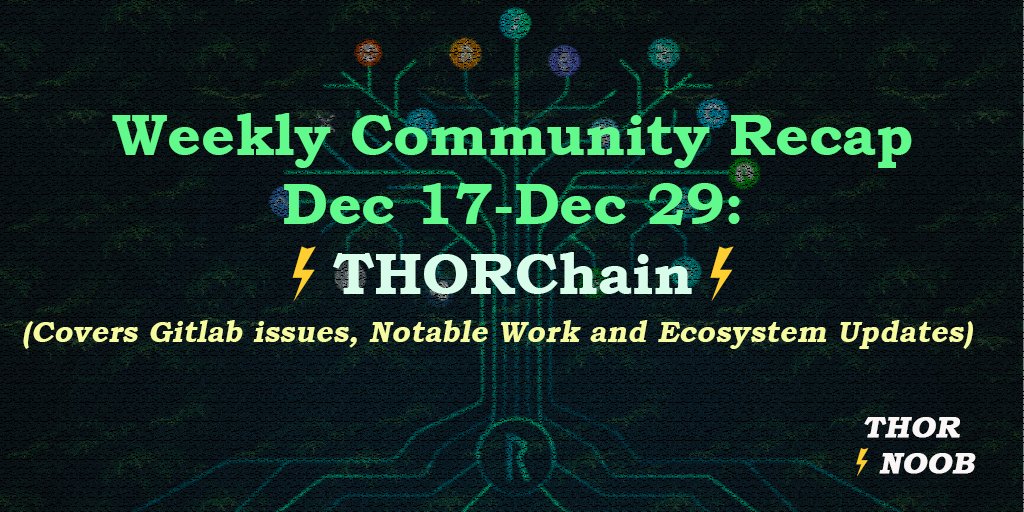 THORNOOBs's tweet photo. Weekly Community Recap Dec 17-Dec 29: @THORChain ✨

https://t.co/yWbgsvkmao

TLDR (18-Points)

1⃣ Proposal for Low-Value pools on THORChain
2️⃣ $DOGE chain is synced and ready for StageNet
3️⃣ @THORChain Roadmap was shared
4️⃣ @Delphi_Digital's research brief on THORSynths https://t.co/0ii37wSpGF