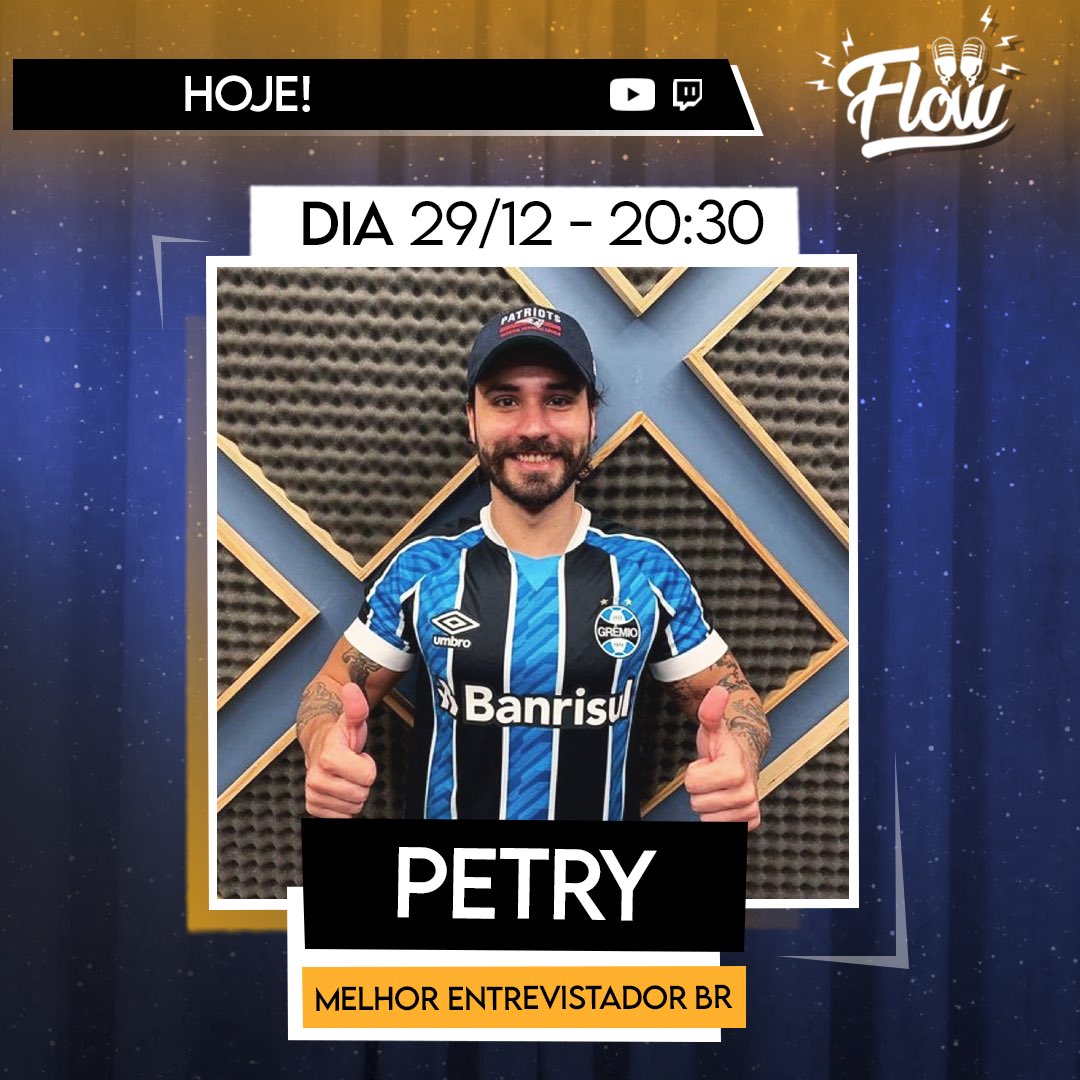 Flow Podcast on X: HOJE [29/12 - 20:30] - Arthur Petry 🌻💛   / X