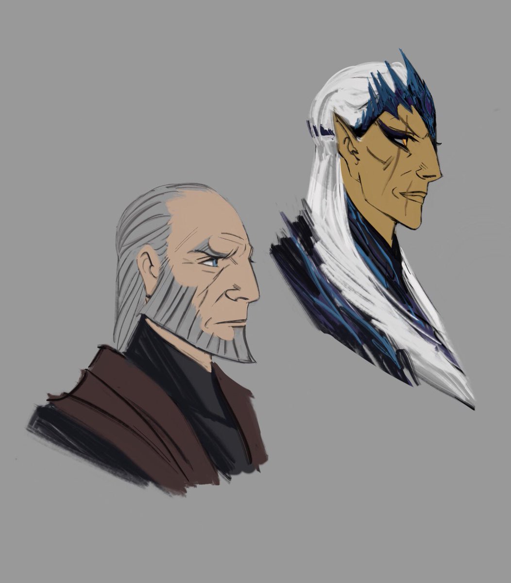 Denythem's tweet photo. So before Mannimarco sent Tharn to Coldharbour they worked together right,, tbh I’d love to see what that was like lmao #tes #eso #elderscrollsonline #fanart https://t.co/S2K5zT553f