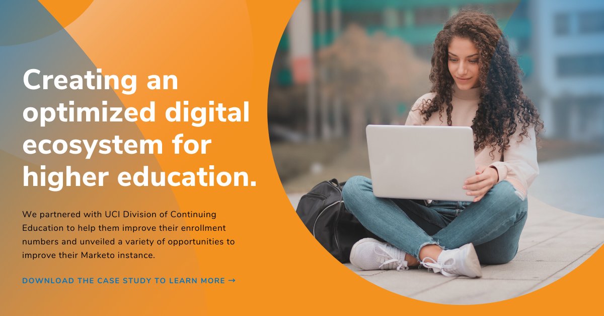 We partnered with UCI to solve their enrollment issues by optimizing their #martechstack. Read more about how we increased their program revenue by $1M.

ow.ly/xKf750HjUia