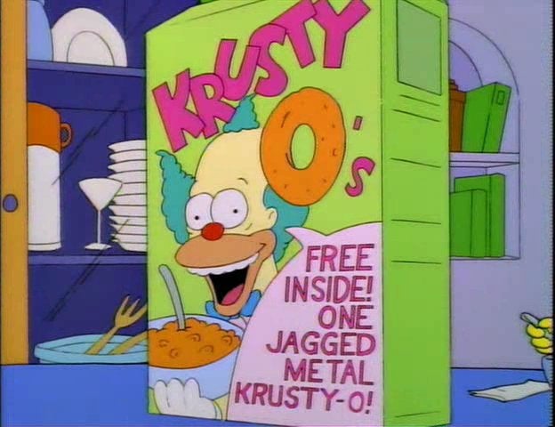 Freed inside. Симпсоны КРАСТИ. Хлопья Krusty. КРАСТИ из Симпсонов. Хлопья симпсоны.