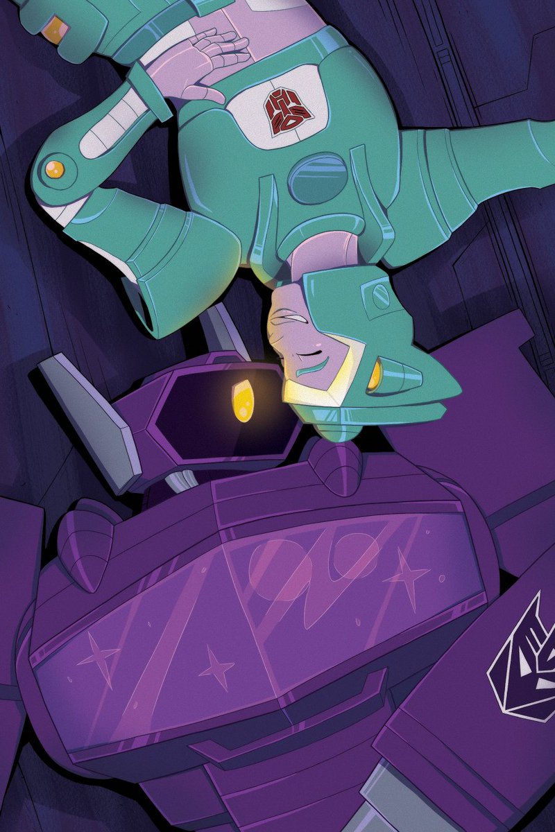 MoonTrufflesArt's tweet photo. Got the ok a little while ago to post my full work for the @TfRarepairZine 😄

#Maccadam #Transformers #Moonracer #Shockwave #illustration https://t.co/akapg0kqHN