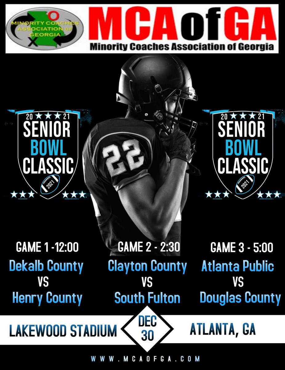 CoachCarmichEAL's tweet photo. COACHES‼️
Check out our Jonesboro guys playing in the @MCAOFGA Senior Bowl tomorrow!

#11 Jakell Mitchell @speedkills_kell
2022 DB/WR 5’11 165 (#35 tomorrow)

#12 Damien Austin @datherealest_
2022 WR 6’2 185 (#85 tomorrow)

📍Lakewood Stadium
⏰ 2:30pm
💻 https://t.co/Hv1ariirY8 https://t.co/KRAotZKcvt