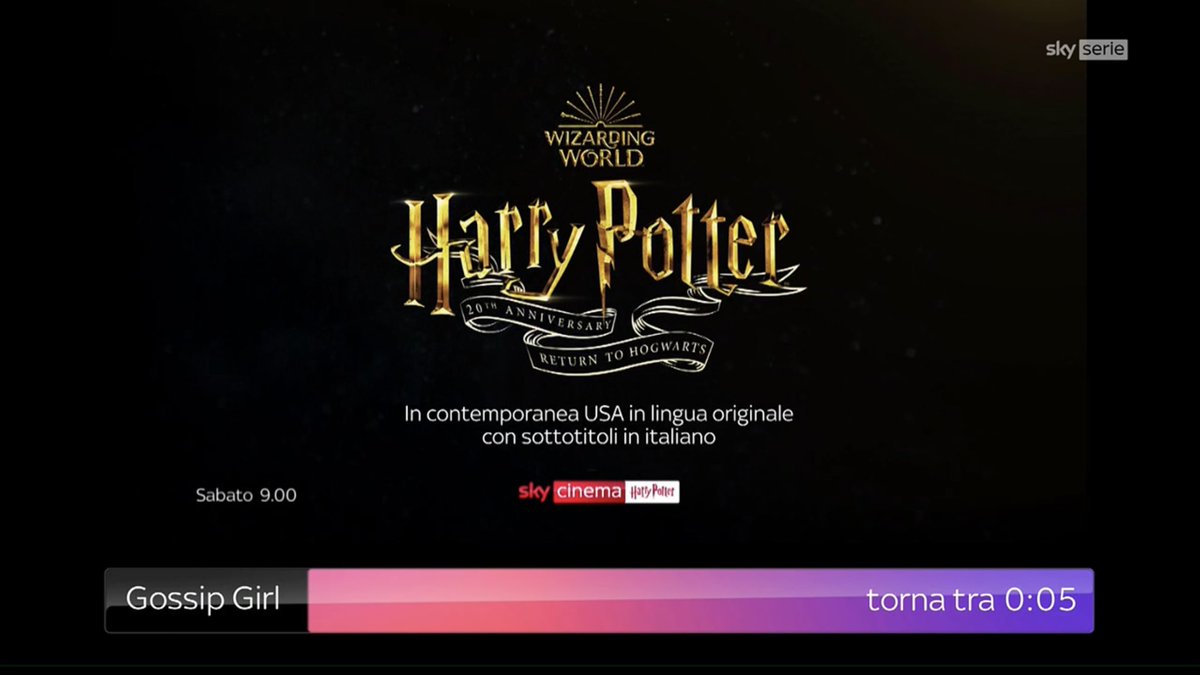 DMFabio96's tweet photo. @SkyItalia Per chiunque fosse interessato, è appena passato il promo: il passaggio delle 9 sarà in lingua originale sottotitolato in italiano #HarryPotter #HarryPotter20thAnniversary @SkyItalia https://t.co/0EjuEsYSW6