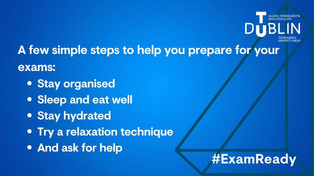 tudublinlib_'s tweet photo. With exams on the horizon, it's important to look after your well-being. TU Dublin offers many supports and services that can help improve your well-being and help you succeed in your studies: https://t.co/MSc7pg2vGW
#TUDublinLibraryServices #WeAreTUDublin https://t.co/z8778zlaEF