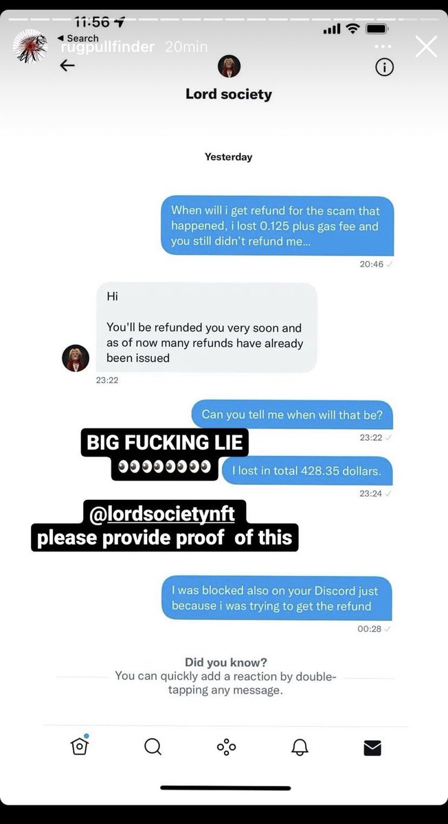ArtNOPEofficial's tweet image. @lordsociety_nft is a big rug pull? Check rugpullfinder on instagram and this youtube video for more information 🚨

youtu.be/48T48pffs04

#lordsocietynft #lordsociety #nft #rugpull #scamnft #scammers