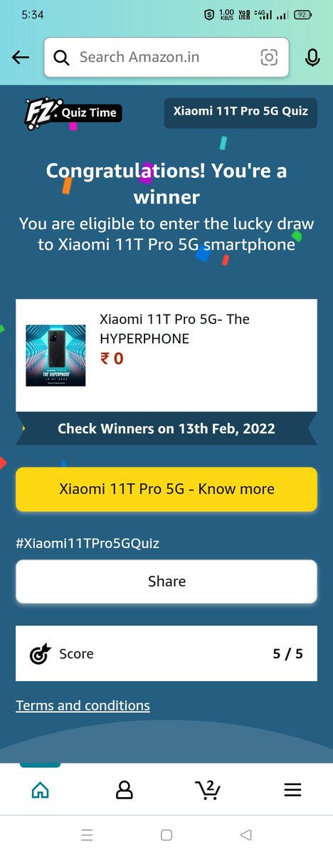 devil32799497's tweet photo. I have answered all the questions correctly. 

#Xiaomi11TPro5G #HyperchargeRevolution
#Xiaomi11TPro5GQuiz https://t.co/kj3oCtSBAF