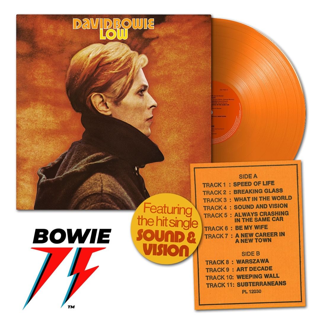 David Bowie - Low exclusive! Vrijdag 14 januari bestaat het album 45 jaar en daarom  verschijnt deze gelimiteerde uitgave op oranje vinyl. In NL alleen bij Plato en Concerto verkrijgbaar. 
👉 platomania.nl/david-bowie