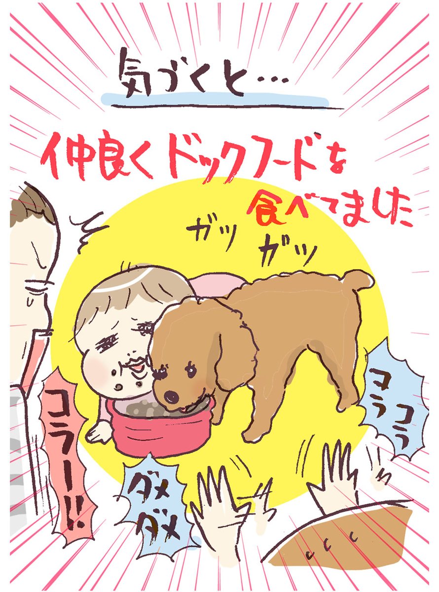 【ママたちの育児現場-No.48】
初めてのワンコにびっくり…!!からの赤ちゃんの順応力高すぎた話

※寄せられたエピソードを漫画にしてます
#コミックエッセイ #育児日記   #過去絵 
