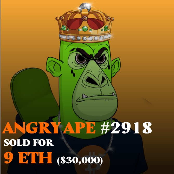 ArtNOPEofficial's tweet photo. #AngryApesUnited #AAU #NFT #cryptogaming #nft #sandboxgame #metaverse #cryptocurrency #sandboxgame #NFTcommunity #NFTgame #NFTcollection #collection #collectibles #collectible @angryapesunited @opensea https://t.co/kMg9J01h5t