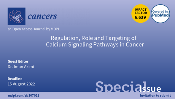 Cancers MDPI (@cancers_mdpi) on Twitter photo 🔊Happy to share Special Issue “Regulation, Role and Targeting of Calcium Signaling Pathways in Cancer" edited by Dr. @ImanAzimiUTAS (<a href="/UTAS_/">University of Tasmania</a>) which is open for submissions!👏
Find more details here➡ mdpi.com/journal/cancer… 🔊Happy to share Special Issue “Regulation, Role and Targeting of Calcium Signaling Pathways in Cancer" edited by Dr. @ImanAzimiUTAS (<a href="/UTAS_/">University of Tasmania</a>) which is open for submissions!👏
Find more details here➡ mdpi.com/journal/cancer…