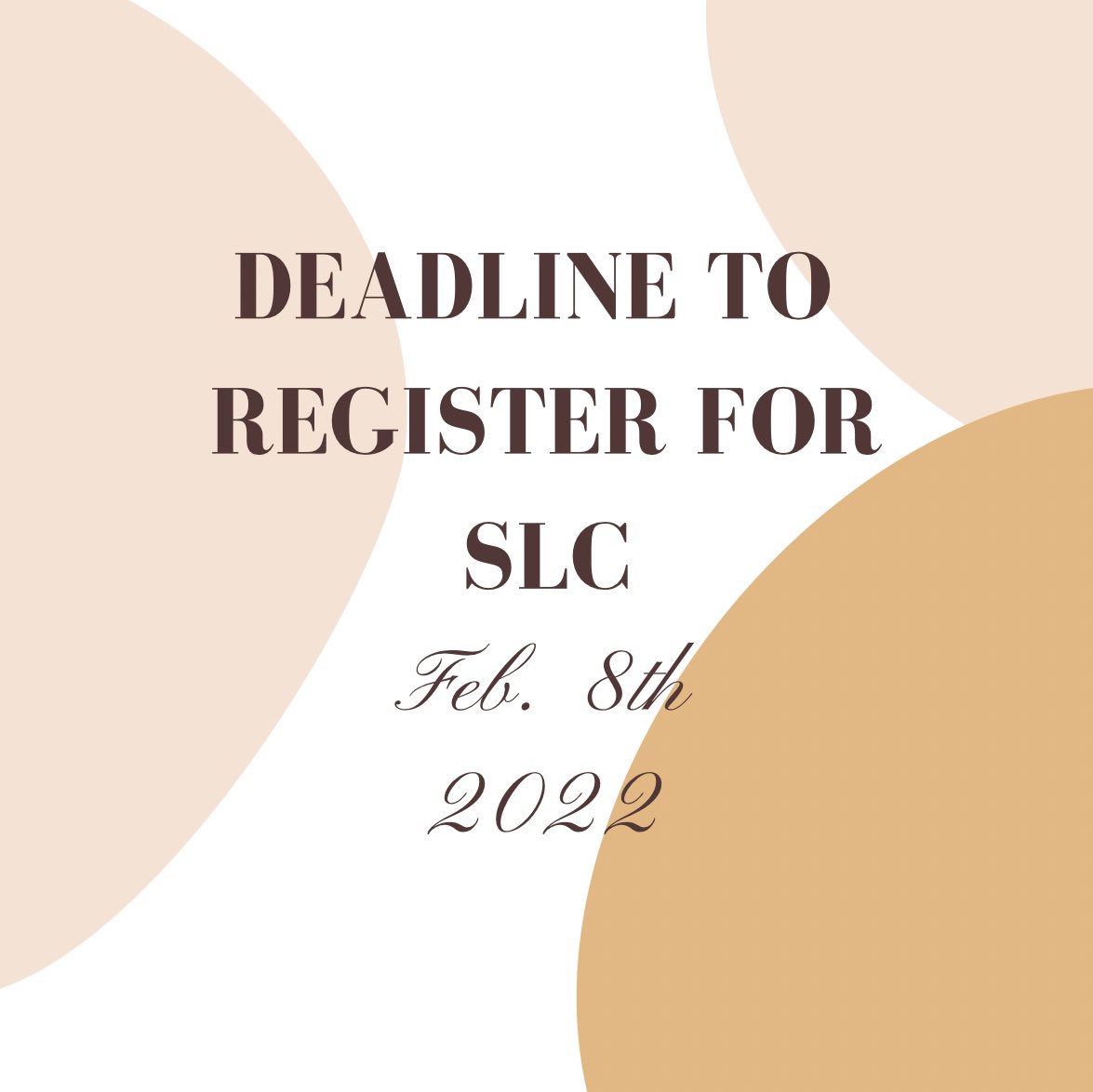 Deadline to register for SLC(State Leadership Conference/Competition) is February 8th.

Please let Mrs. Sutton or Mrs. Edwards know before then if you are interested in competing. 

*SLC Dates: March 10-12th