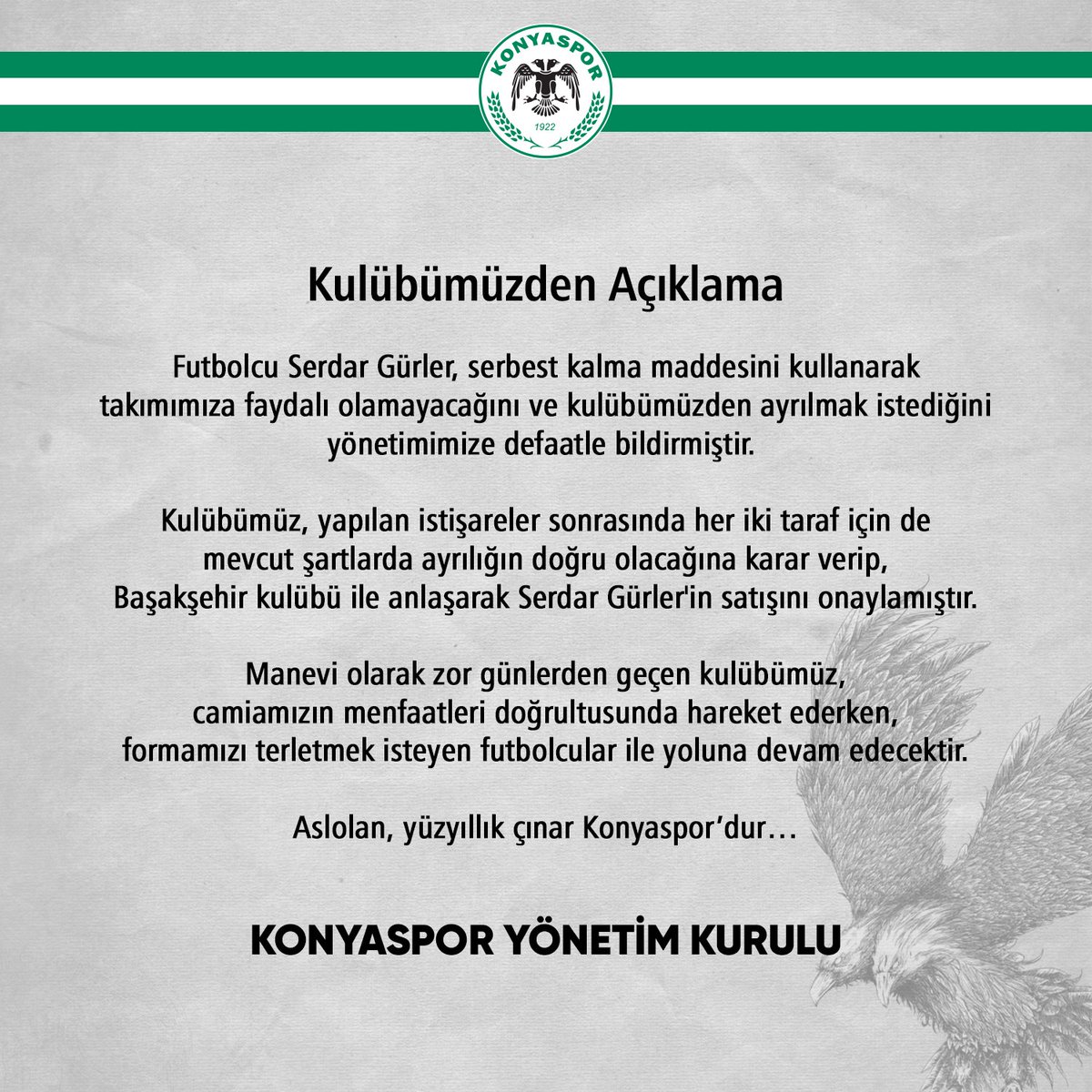 Kulübümüzden Açıklama

🔗 bit.ly/3FmWBD5