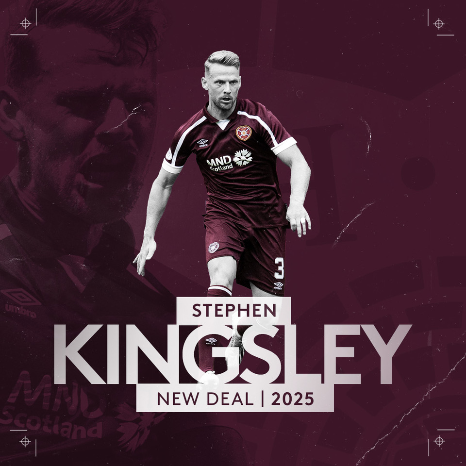 ✍️ Heart of Midlothian is thrilled to confirm that Stephen Kingsley has committed his future to the club by signing a new three-and-a-half-year contract! ➡️ bit.ly/3rjpr2p