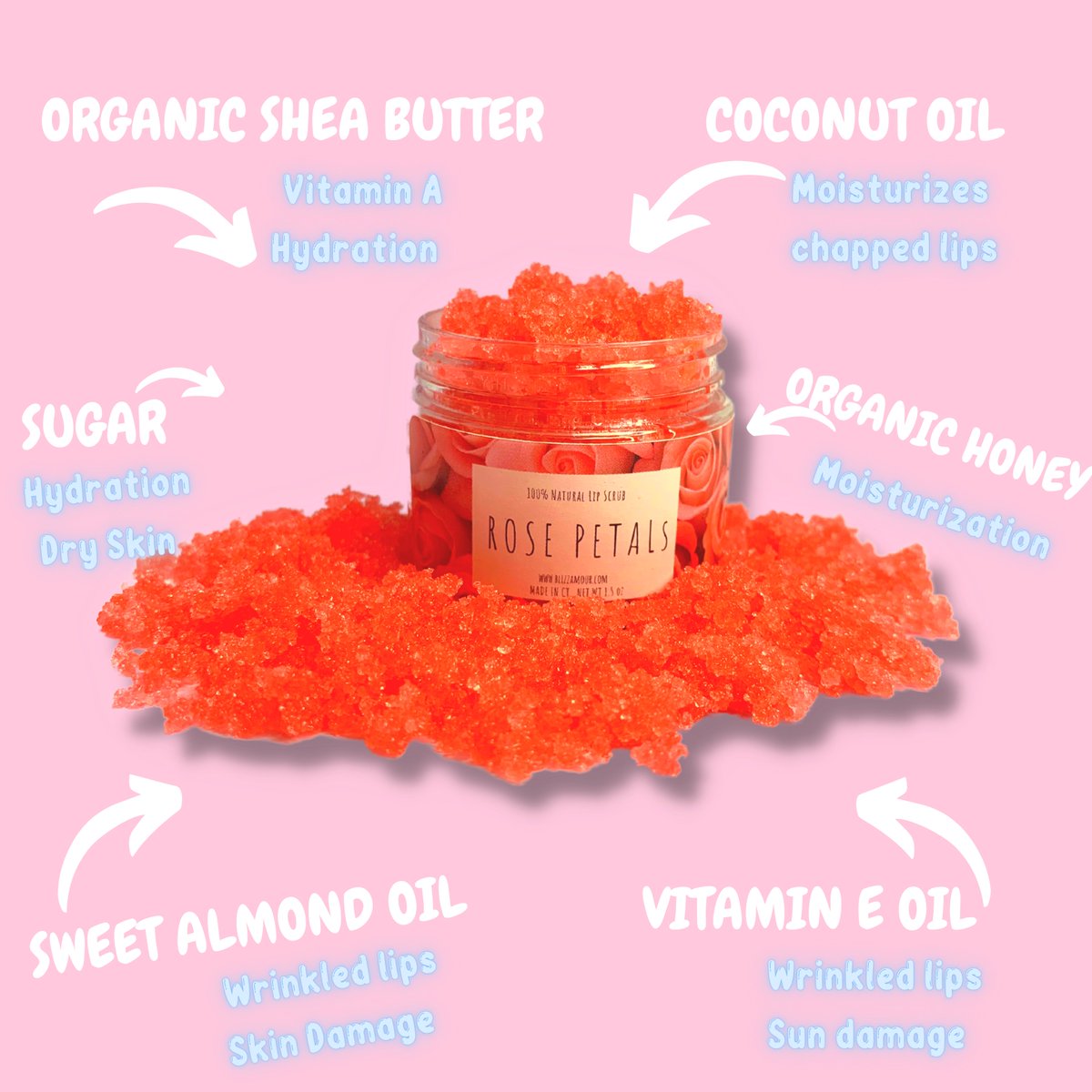 👄 Beautify your lips naturally. Don't get caught with chapped dry lips this winter ❄️. 

🧖‍♀️Blizz Amour lip scrubs are the perfect organic made exfoliating scrub you are bound to include in your skincare routine. 

📦 Free Shipping on orders over $75. Link in Bio.

#lipscrubs