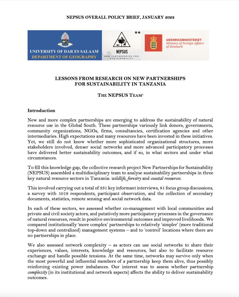 Our policy briefs are now online! Please find them here: 
Wildlife: tinyurl.com/nhkdhw79
Forestry: tinyurl.com/4cwceu66
Coastal Resources: tinyurl.com/2p9f6v3t
Overall brief: tinyurl.com/2p8j2x85
