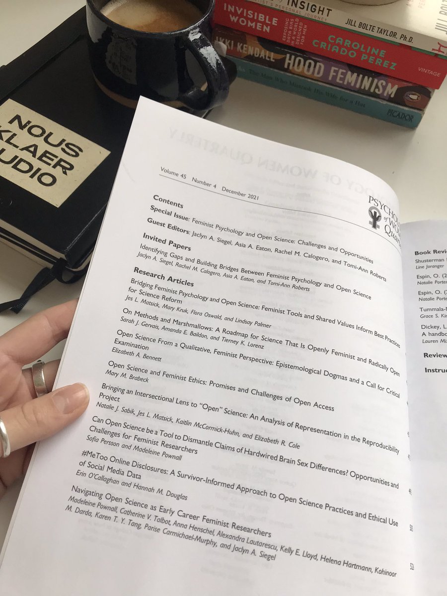 Johanna S. W. Kruger (@johannakruger_) on Twitter photo My print copy of the Psychology of Women Quarterly <a href="/PWQ4U/">Psych of Women Qtly</a> special issue on Feminist Psychology and Open Science arrived! Guest editors: Dr. Jaclyn Siegel (<a href="/jacasiegel/">Jaclyn A. Siegel, PhD</a>), Dr. Asia Eaton (<a href="/DrAsiaEaton/">Dr. Asia A. Eaton</a>), Dr. Rachel Calogero, and Dr. Tomi-Ann Roberts (@PeriodicallyUrs) My print copy of the Psychology of Women Quarterly <a href="/PWQ4U/">Psych of Women Qtly</a> special issue on Feminist Psychology and Open Science arrived! Guest editors: Dr. Jaclyn Siegel (<a href="/jacasiegel/">Jaclyn A. Siegel, PhD</a>), Dr. Asia Eaton (<a href="/DrAsiaEaton/">Dr. Asia A. Eaton</a>), Dr. Rachel Calogero, and Dr. Tomi-Ann Roberts (@PeriodicallyUrs)