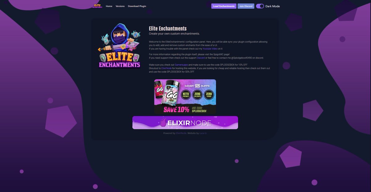 splodgebox's tweet image. EliteEnchantments Web Panel is getting a redesign along with the new EliteEnchantments Recode.

Edit all enchants with ease using the easy to use web panel with clean ui and autocomplete values

#Minecraft #MinecraftPlugin #MinecraftServer #Website