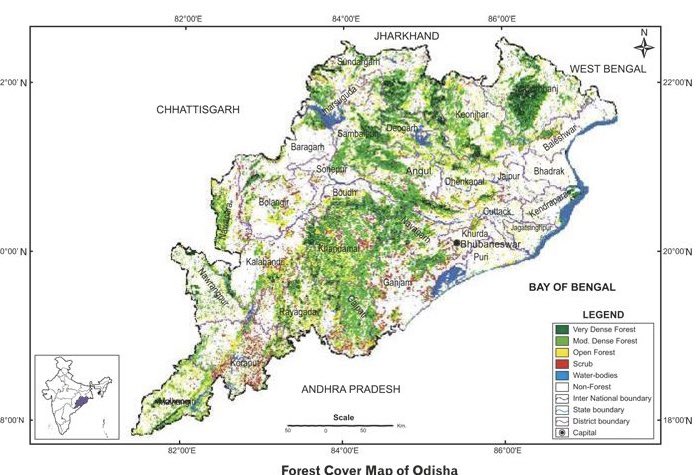 Kudos to #Odisha.
Gained 537 km2 of #ForestCover bween 2019-21 as per latest #ISFR2021 released today by MoEF&CC.
Odisha has shown huge gain of 3314 Km2 forest cover during the last two decades due to its proactive forest policies.
 @CMO_Odisha @moefcc @ForestDeptt @pccfodisha