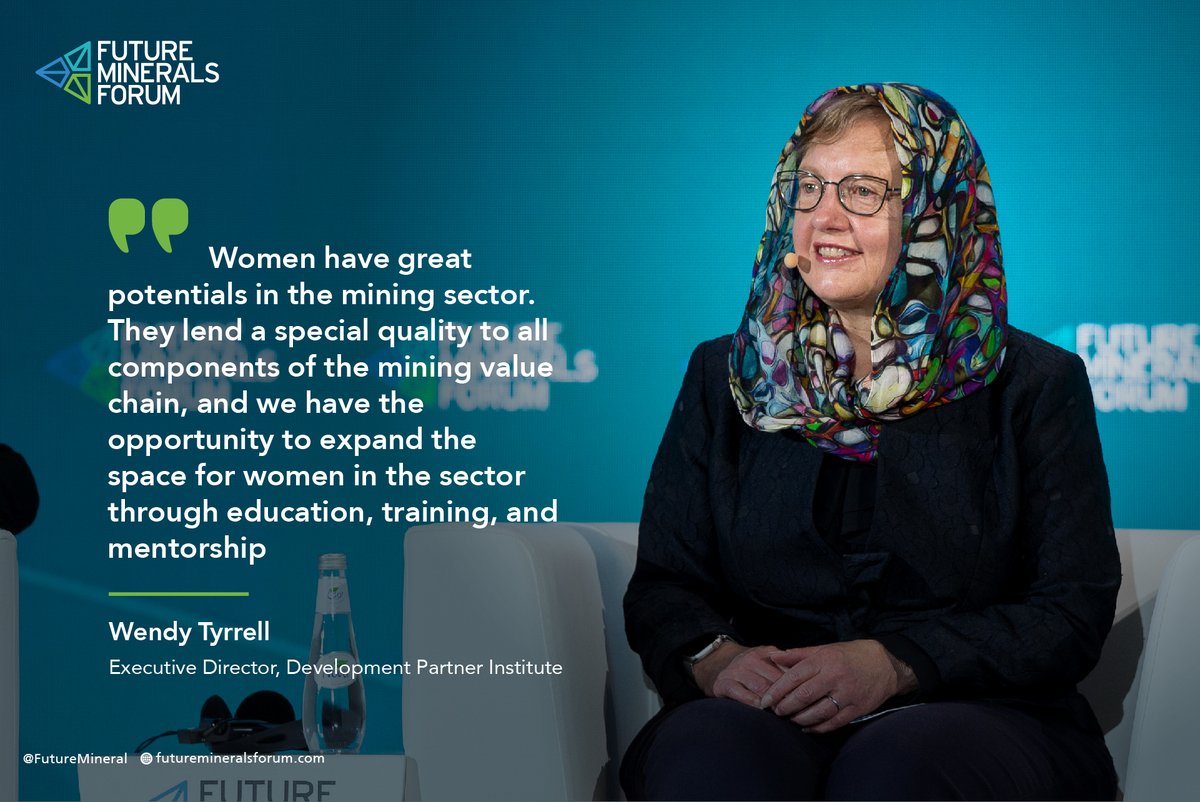 FutureMineral's tweet photo. .@TyrrellWendy, Executive Director, @DpiMining in a panel about “Women in Mining” at #FutureMineralsForum:

#FMF2022 https://t.co/AokjgTpayH