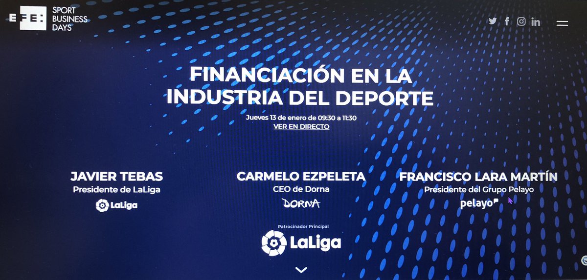 Ya preparados para un nuevo evento de formación. Desde <a href="/EfEsbd/">EFE Sport Business</a> nos ofrecen una charla interesantísima con unos Ponentes excepcionales: “Financiación en la Industria del Deporte”. Vamos a aprender un poco
