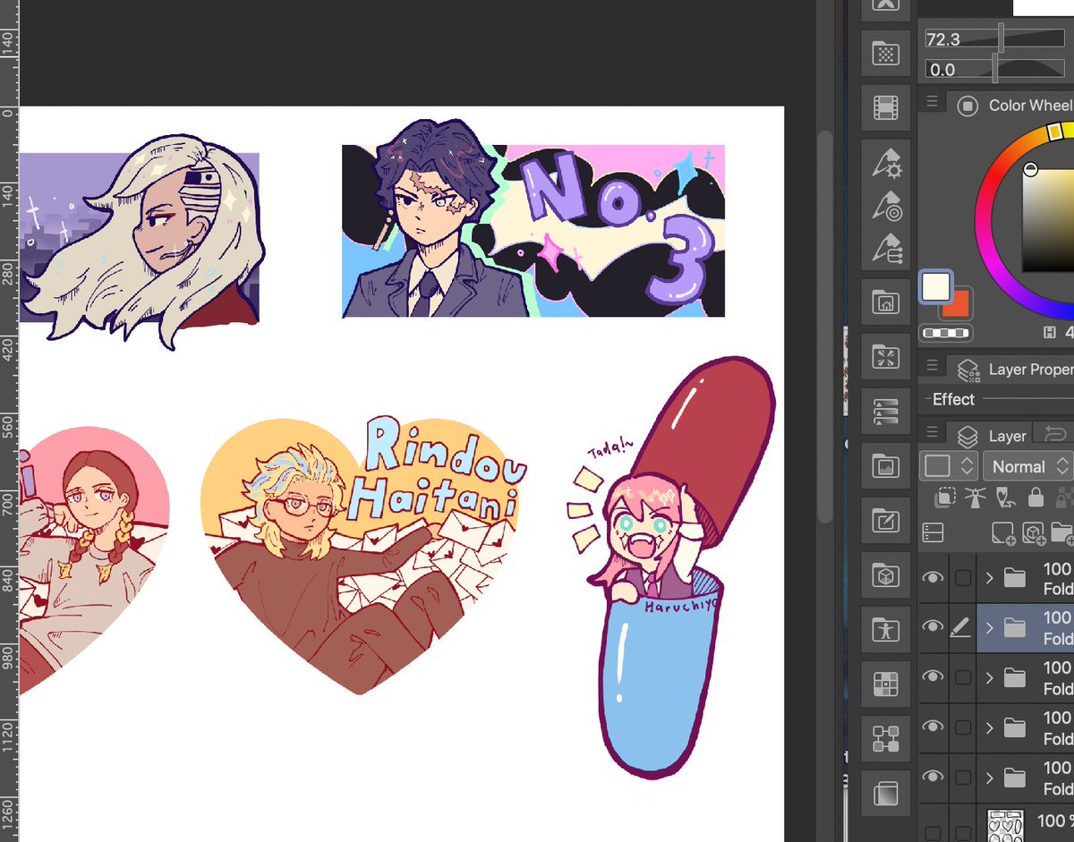 working on a tr sticker sheet before I go back to school and cry :D 