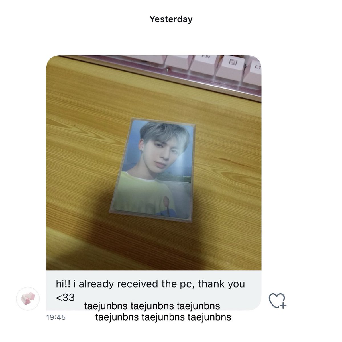 taejunbns's tweet photo. thank you 🤍 #fromtaejunbns https://t.co/kYRakhExxT
