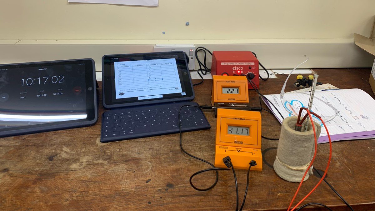 Dovercolscience's tweet photo. 3rd form investigated the specific heat capacity of different metals yesterday https://t.co/jiHh7NE15i