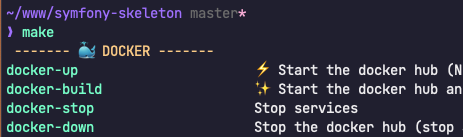 stondbringa's tweet photo. @frjimmyklein Mieux qu'un alias : un Makefile versionné dans le repo, pour abstraire toutes les commandes du projet pour chaque dev, auto-documenté https://t.co/W9TGzHvYmQ