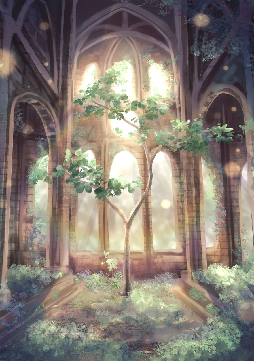 Twitter 上的 まりあん お絵描き 今日のイラスト W 廃教会を描いてみました 廃墟は雰囲気好きなんですよね O O イラスト T Co Ccva9sllmy Twitter