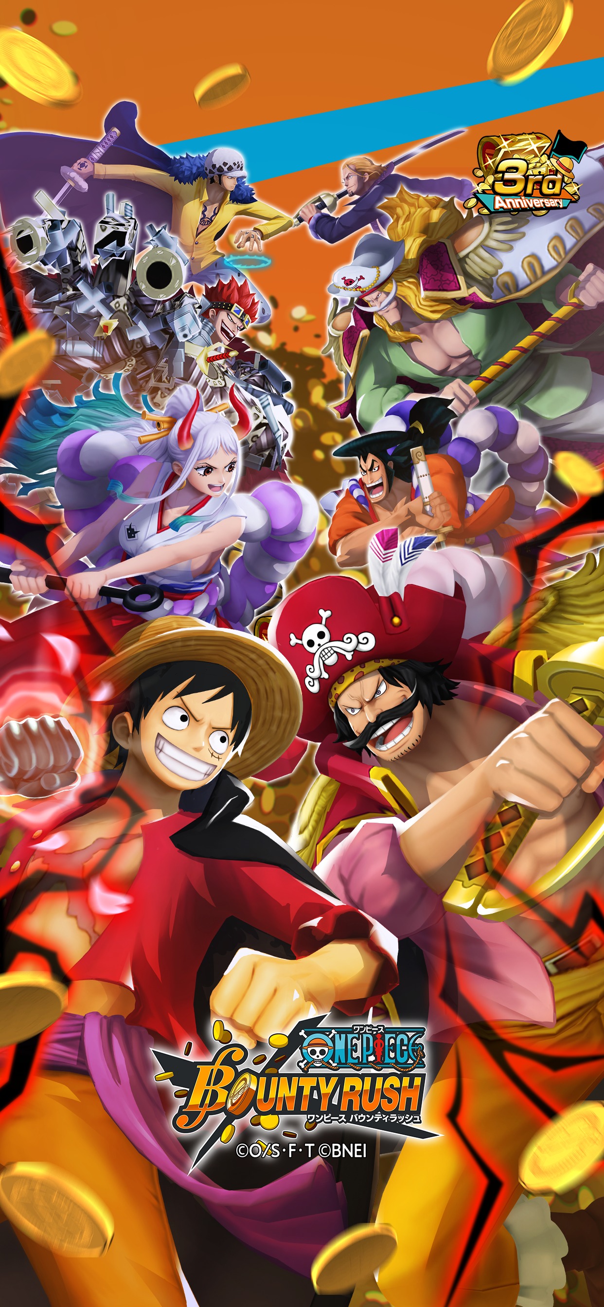One Piece バウンティラッシュ 公式 3周年キービジュアル先行公開 3周年を記念して 明日1 25のアップデートでタイトル画面が新しくなります 日頃のご愛顧に感謝の気持ちを込めてiphone Amp Android Amp Pc用壁紙プレゼント 画像を保存して