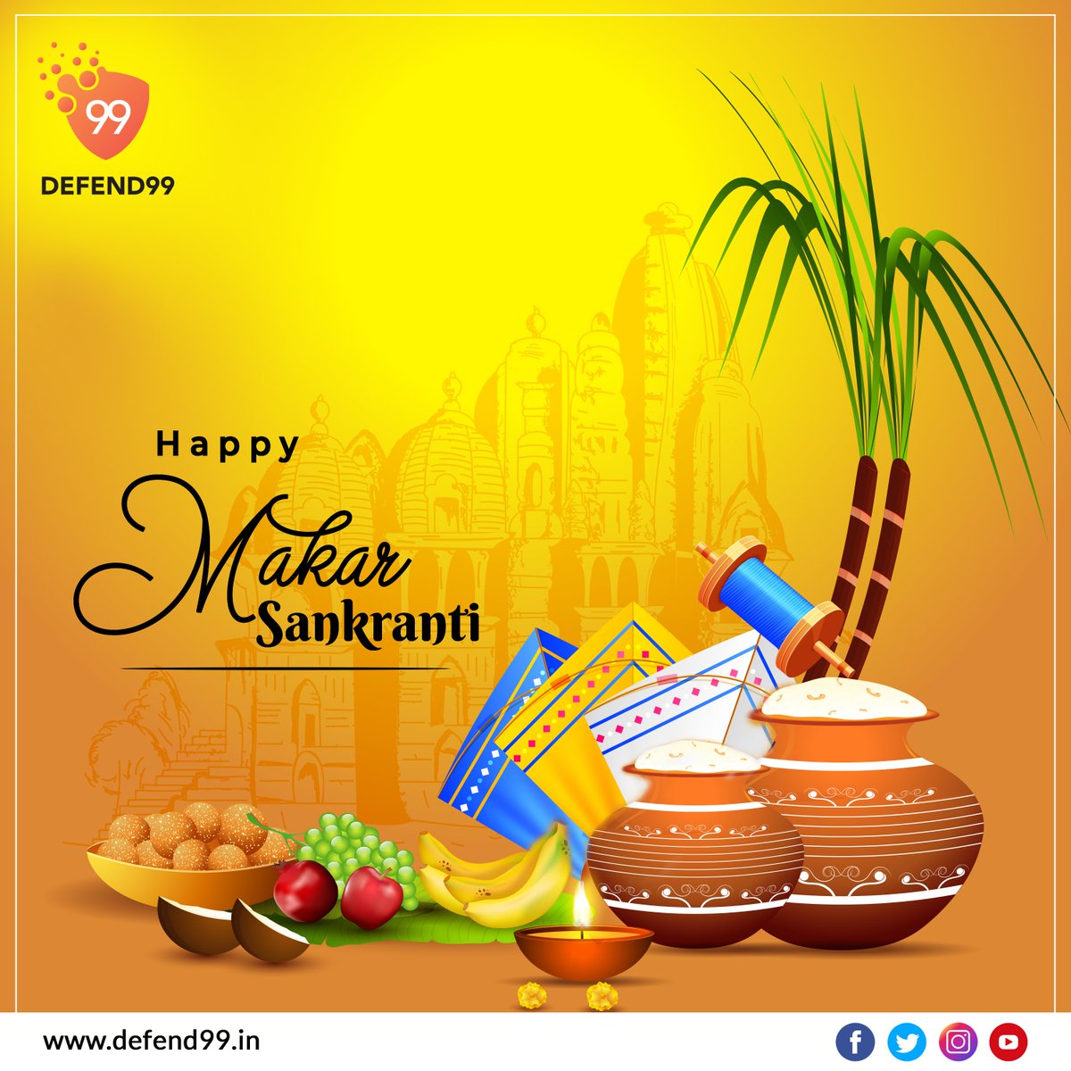 defend99's tweet photo. May the festival of the Sun brings peace, good health and happiness for you. Defend99 wishes you all a very Happy Makar Sankranti!

#Sankranthi2022 #Defend99 #sankranti https://t.co/FoiHgyGXZc