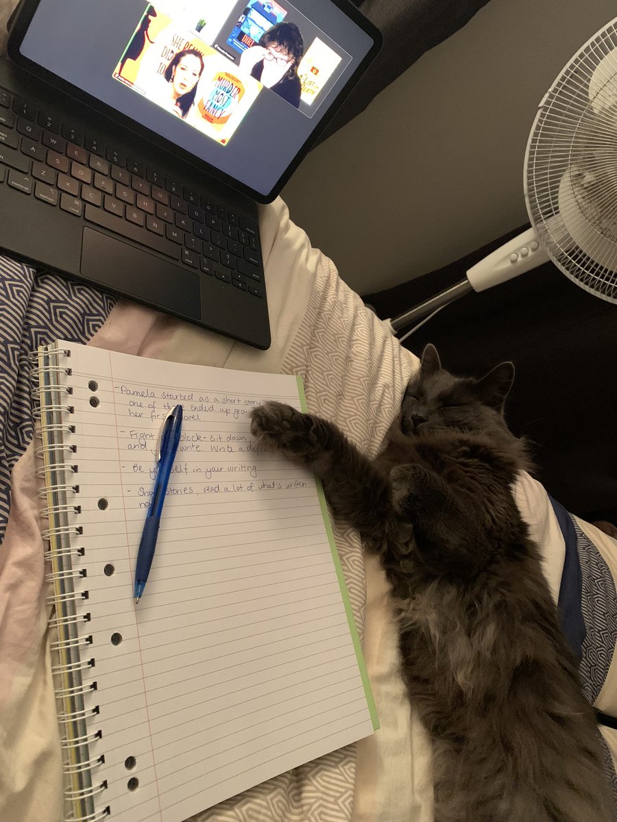 Amulro's tweet photo. @WritersCentreAU 😸 Eddie is really enjoying the chat with Pamela &amp; Kellie! Thanks for all the great info ladies! ❤️ #AWC https://t.co/QJaDSpyHFI
