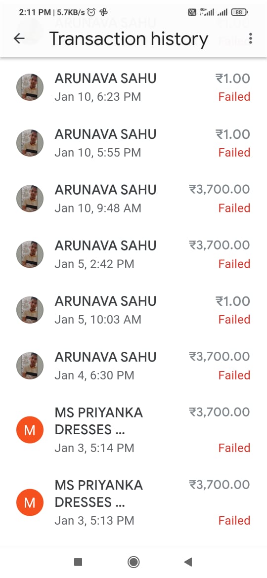 Thearnavsahu's tweet photo. Dear @GooglePay 
 It's been 3days , I'm not able to send money through your platform, after every transaction it showing processing transaction. Even after contacting your customer support , didn't get any result. 
Is this how you treat your customer?
@GooglePlay
@GooglePayIndia https://t.co/qTDU3QGvxL
