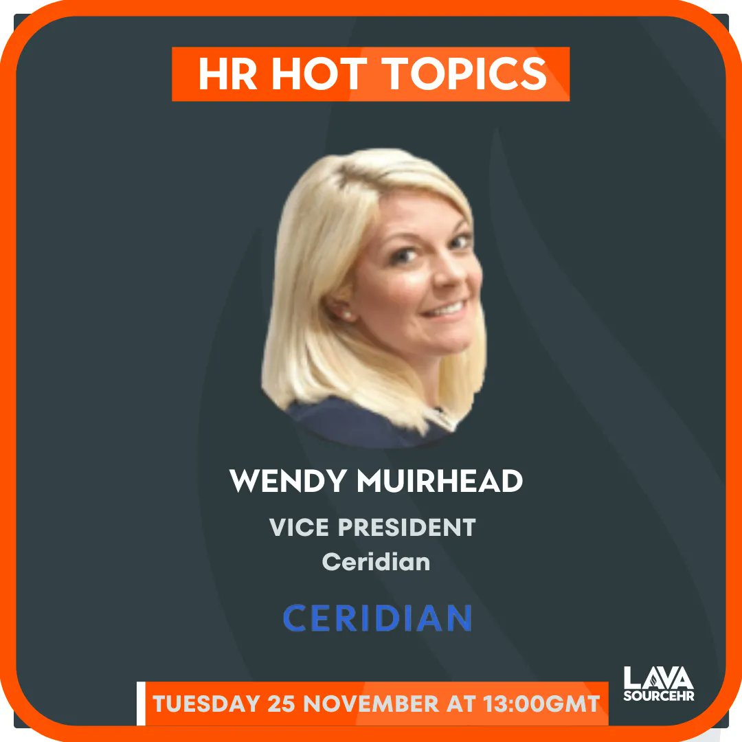 _Lavasource's tweet image. Meet our special guest speaker- Wendy Muirhead, The Vice President of @Ceridian, Europe.
To catch Wendy share her opinion and ideas on &apos;What&apos;s Hot in HR in 2022&apos;, register today at buff.ly/3I1mDgL