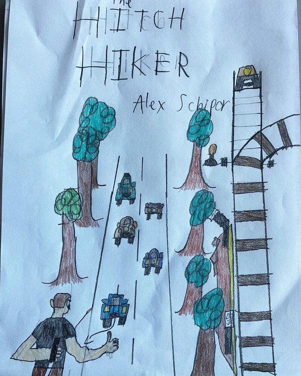 StratfordSch's tweet photo. #HackneyLiteracy 📖✨
Ms Khaliq’s #Year7 literacy class have been looking at a new extract called ‘The Hitchhiker’. Students were asked to create a book cover in order to show their understanding of what they have been reading in a more creative way.
@hackneysuccess https://t.co/EfrmoXAC8H