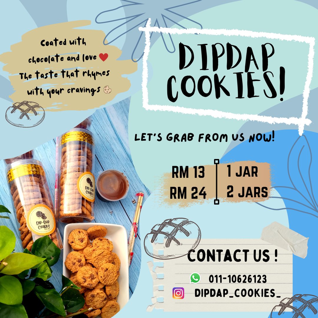 bynad_j's tweet photo. Hello Everyone 

Crave for something sweet?🍴
With a lot of chocolate?? 🍫
YUMMY!! 🍪

Let us satisfied your craving now or you will regret later

We are officially start our business and you can order now~ ❤️

LET'S GRAB COOKIES
💸 Buy 1 for RM13
💸 Buy 2 for RM24 (SAVE RM2) https://t.co/Uyef5tQWlk