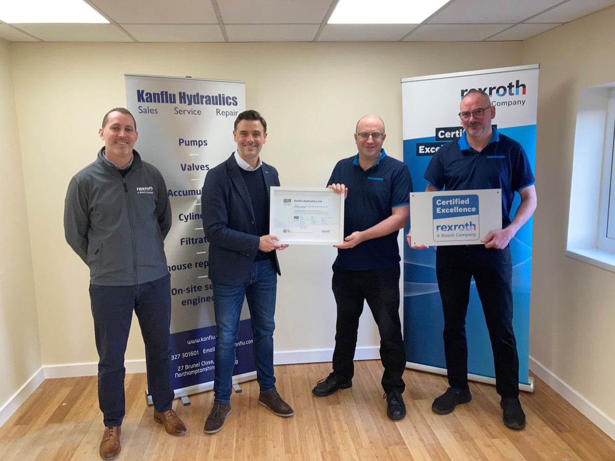 BoschRexrothUK's tweet photo. NEW CERTIFIED EXCELLENCE PARTNER

We are very pleased to announce that Kanflu Hydraulics Ltd may now call itself a Certified Excellence Partner of Bosch Rexroth! 

#OneRexrothSales #CertifiedExcellence #WeMoveYouWin
@KanfluLimited https://t.co/qRe5pAmePN