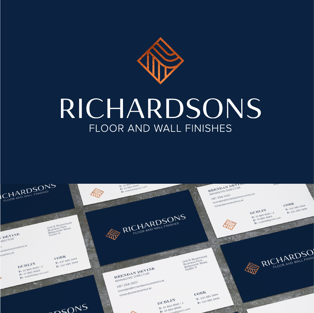 _TapCreative's tweet image. It&apos;s #throwbackthursday 🔥 and this week we&apos;re looking back on a sophisticated brand identity we created for Richardsons Floor and Wall Finishes 🎨

#design #graphicdesign #brandidentity #branding #branddesign #creativeagency #logodesign #brand