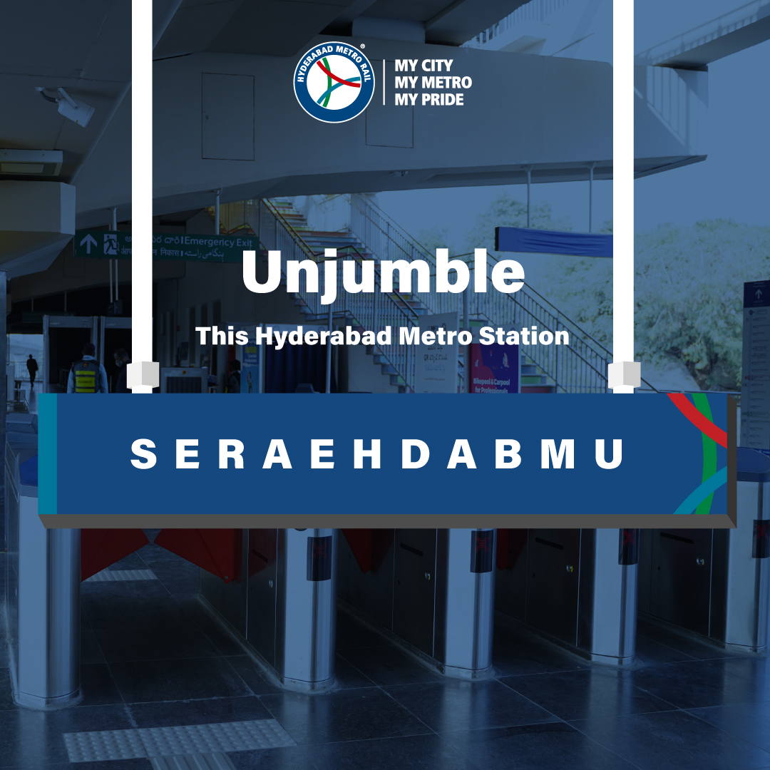ltmhyd's tweet photo. Is this one making you think hard? Comment down your answers.

#Unjumble #GuessTheMetroStation #HyderabadMetro #ltmhyd https://t.co/pvSgGm0sAH