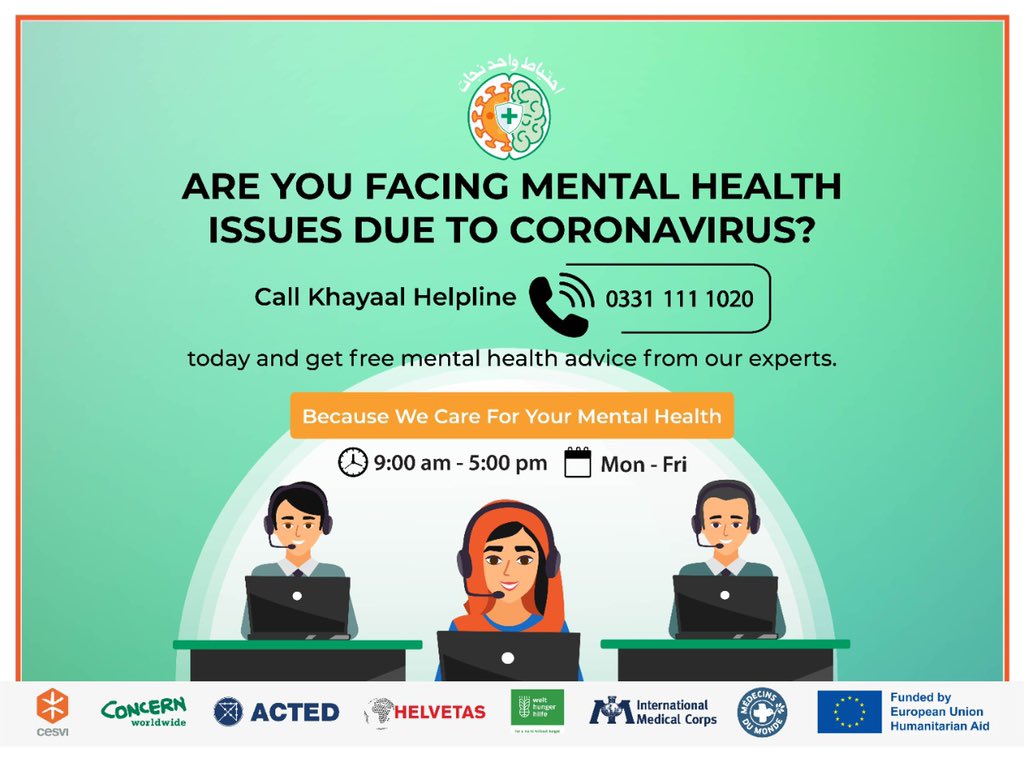 Global Youth Association (@gyassociation) on Twitter photo Take care of yourself and your loved ones with the Khayaal Helpline.
<a href="/ehtiyat_nijaat/">Ehtiyaat Wahid Nijaat</a>
#KhayaalHelpline Take care of yourself and your loved ones with the Khayaal Helpline.
<a href="/ehtiyat_nijaat/">Ehtiyaat Wahid Nijaat</a>
#KhayaalHelpline